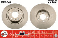 TRW Brake disc DF6047 set of 2 - Brake Disc