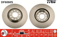 TRW Brake disc DF6060S set of 2 - Brake Disc
