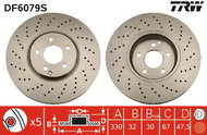 TRW Brake disc DF6079S set of 2 - Brake Disc
