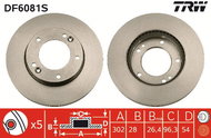 TRW Brake disc DF6081S set of 2 - Brake Disc
