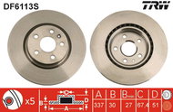 TRW Brake disc DF6113S set of 2 - Brake Disc