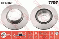 TRW Brake disc DF6602S set of 2 - Brake Disc