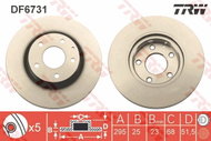 TRW Brake disc DF6731 set of 2 - Brake Disc