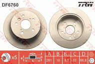 TRW Brake disc DF6760 set of 2 - Brake Disc