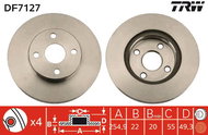 TRW Brake disc DF7127 set of 2 - Brake Disc