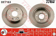 TRW Brake disc DF7163 set of 2 - Brake Disc