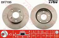 TRW Brake disc DF7195 set of 2 - Brake Disc