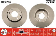 TRW Brake disc DF7266 set of 2 - Brake Disc