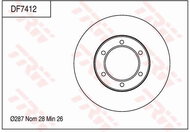 TRW Brake disc DF7412 set of 2 - Brake Disc