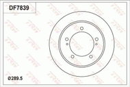 TRW Brake disc DF7839 set of 2 - Brake Disc