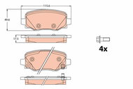 TRW Brake Pads GDB2116 - Brake Pads