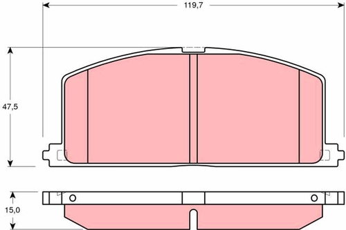 TRW Brake Pads GDB3184 - Brake Pads - Main image
