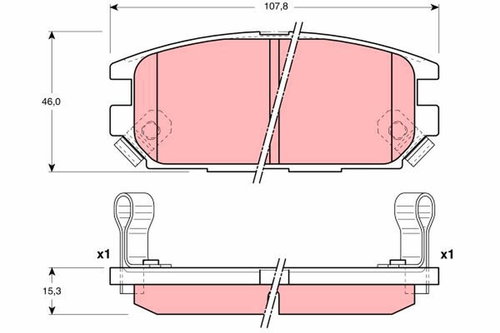 TRW Brake Pads GDB3199 - Brake Pads - Main image