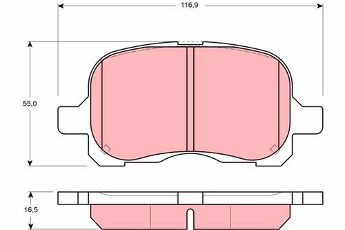 TRW Brzdové destičky GDB3204 - Brake Pads - Main image