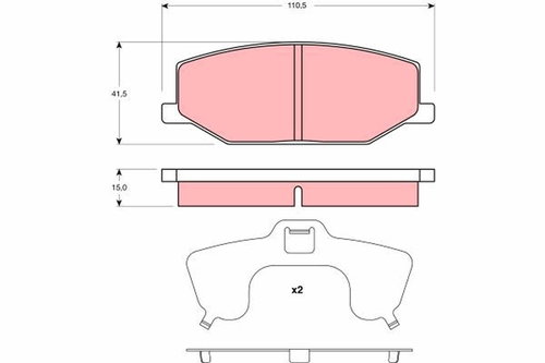 TRW Brake Pads GDB3210 - Brake Pads - Main image