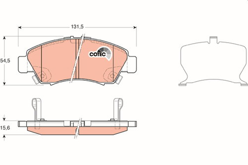 TRW Brake Pads GDB3212 - Brake Pads - Main image