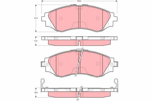 TRW Brake Pads GDB3216 - Brake Pads - Main image