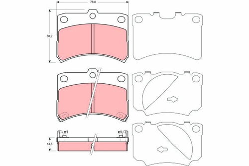 TRW Brake Pads GDB3219 - Brake Pads - Main image