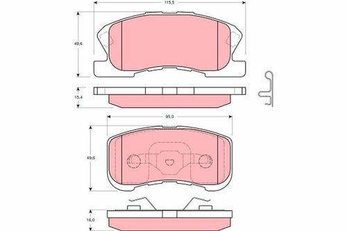TRW Brake Pads GDB3220 - Brake Pads - Main image