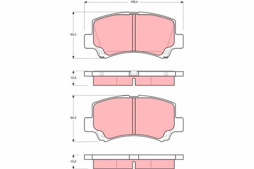 TRW Brake Pads GDB3221 - Brake Pads - Main image