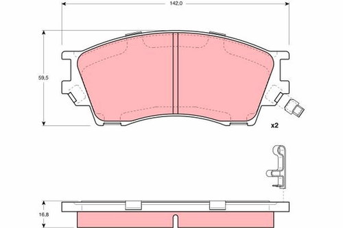 TRW Brake Pads GDB3230 - Brake Pads - Main image