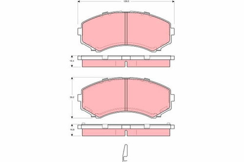 TRW Brzdové destičky GDB3254 - Brake Pads - Main image