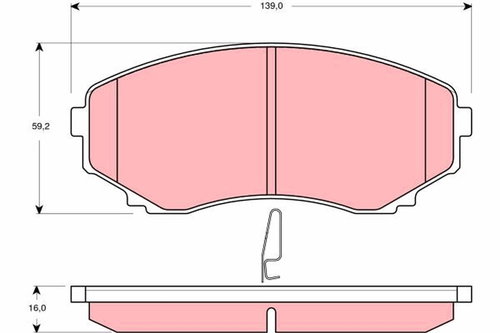 TRW Brake Pads GDB3255 - Brake Pads - Main image