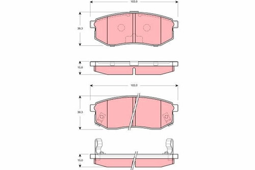 TRW Brzdové destičky GDB3260 - Brake Pads - Main image