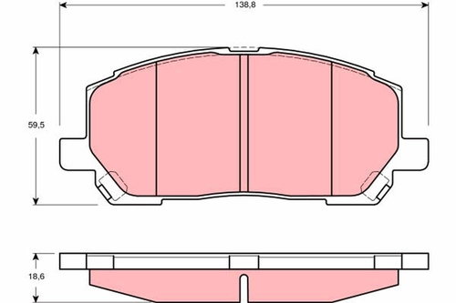 TRW Brake Pads GDB3286 - Brake Pads - Main image