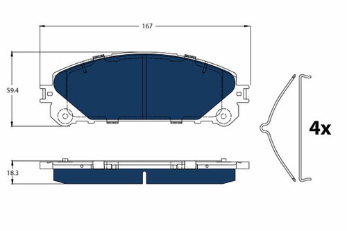 TRW Brake Pads GDB3484BTE - Brake Pads - Main image