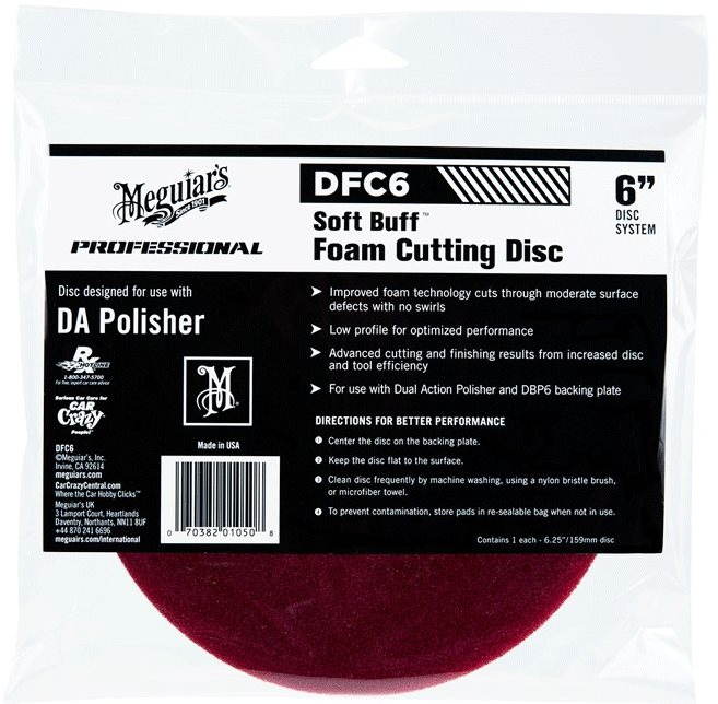 Meguiar's DFC6 Soft Buff Foam Cutting Disc 6"