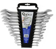 Satin flat wrenches, set of 12, 6-32mm, plastic holder, - Flat Wrench Set