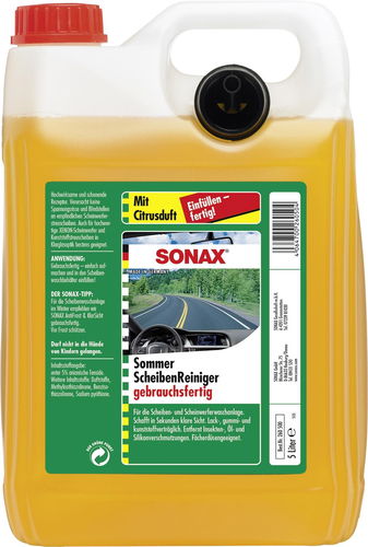 SONAX Letní kapalina do ostřikovačů - Lemon Rocks - k přímému použití 5l - Voda do ostřikovačů - Hlavní obrázek