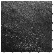 Swisstrax tile modular flooring type Vinyltrax Pro 40×40 cm colour black marble (Black Marble) - Plastic Tiles