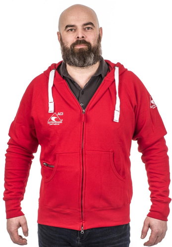 ACI hoodie with full zipper red, sized 1.5 mm, vel. XL - Work Hoodie - Main image