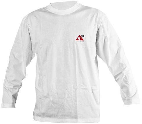 ACI long-sleeved white T-shirt 160 g, sized 1.5 mm, in. XXL - Work T‑Shirt - Main image