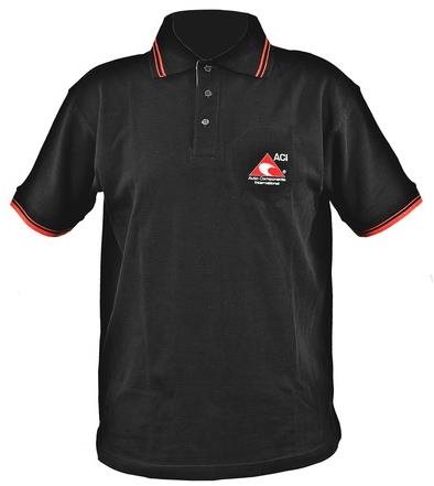 ACI Galléros póló, fekete, 220 g, L méret
