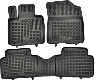Rezaw-Plast gumové koberečky černé s vyšším okrajem Kia Sorento 6/20- 7 míst, sklopitelná 3.řada, sa - Car Mats
