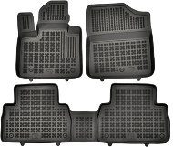 Rezaw-Plast gumové koberečky černé s vyšším okrajem Hyundai Santa Fe 21- Hybrid, 5 míst, sada 3 ks - Car Mats
