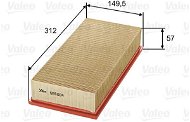 VALEO 585084 - Vzduchový filter