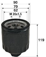 VALEO Olejový filter 586020 - Olejový filter