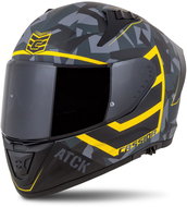 CASSIDA Aero ATCK 2025, grey camo/black/yellow fluo, sizing. S - Motorbike Helmet