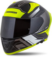 CASSIDA Aero Drome 2025, black/yellow fluo/white/grey, size 2XL - Motorbike Helmet