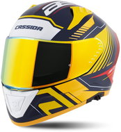 CASSIDA Aero Drome 2025, blue/yellow/fluo/orange/red/light blue/white, size 4.5 mm, w/w XS - Motorbike Helmet