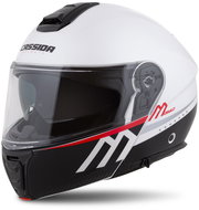 CASSIDA Modulo 2.1 Compass 2025, white pearl/black/red. /silver, for Pinlock, size 2.5 mm, w. M - Motorbike Helmet