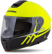 CASSIDA Modulo 2.1 Compass 2025, yellow fluo/black/silver/red, for Pinlock, size 2.1. S - Motorbike Helmet