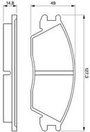 BOSCH Brake pads 0 986 424 135 - Brake Pads