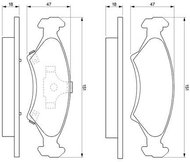 BOSCH Brake pads 0 986 424 348 - Brake Pads