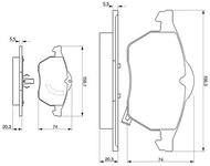 BOSCH Brake pads 0 986 424 461 - Brake Pads