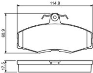 BOSCH Brake pads 0 986 468 613 - Brake Pads